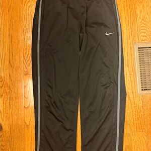 Nike Black Track Pants with gray Stripe